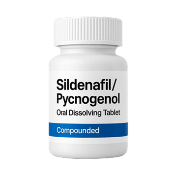 Compounded sildenafil and pycnogenol oral dissolving tablets
